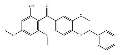 (4-(benzyloxy)-3-methoxyphenyl)(2-hydroxy-4,6-dimethoxyphenyl)methanone Structure