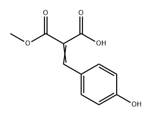 Propanedioic acid, 2-[(4-hydroxyphenyl)methylene]-, 1-methyl ester Structure