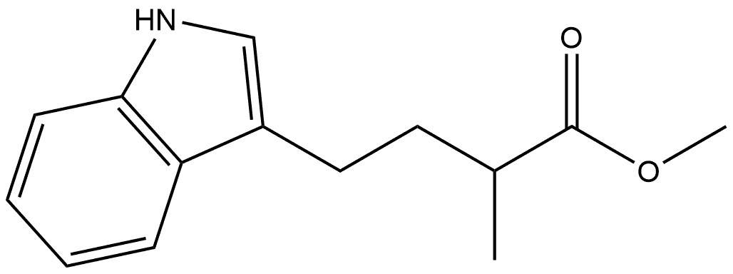 1H-Indole-3-butanoic acid, α-methyl-, methyl ester Structure