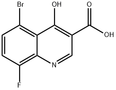 5-Bromo-8-fluoro-4-hydroxyquinoline-3-carboxylic acid Structure