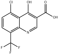 5-Chloro-4-hydroxy-8-(trifluoromethyl)quinoline-3-carboxylic acid Structure