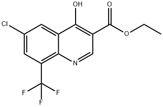 Ethyl 6-chloro-4-hydroxy-8-(trifluoromethyl)quinoline-3-carboxylate Structure