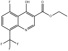 Ethyl 5-fluoro-4-hydroxy-8-(trifluoromethyl)quinoline-3-carboxylate 구조식 이미지