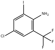 Benzenamine, 4-chloro-2-iodo-6-(trifluoromethyl)- Structure