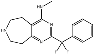 5H-Pyrimido[4,5-d]azepin-4-amine, 2-(difluorophenylmethyl)-6,7,8,9-tetrahydro-N-methyl- Structure