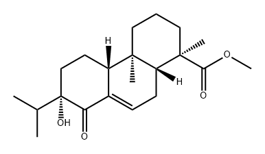 1-Phenanthrenecarboxylic acid, 1,2,3,4,4a,4b,5,6,7,8,10,10a-dodecahydro-7-hydroxy-1,4a-dimethyl-7-(1-methylethyl)-8-oxo-, methyl ester, (1R,4aR,4bR,7S,10aR)- Structure