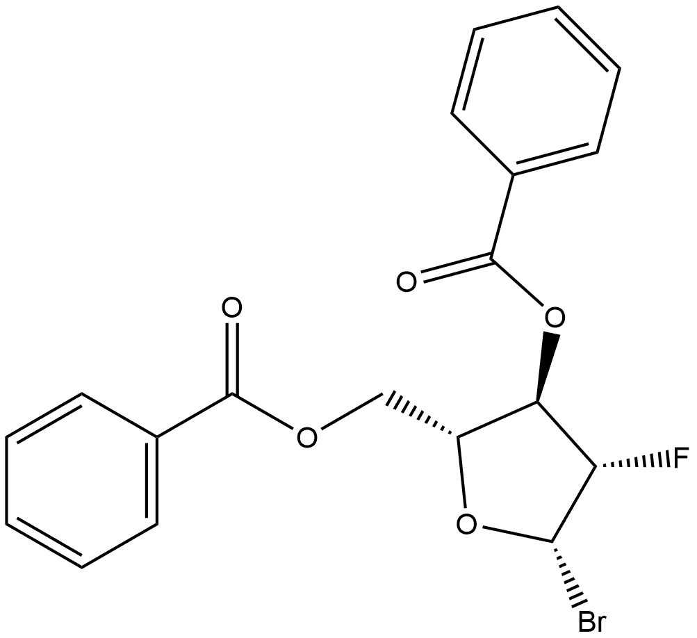 β-D-Arabinofuranosyl bromide, 2-deoxy-2-fluoro-, 3,5-dibenzoate Structure