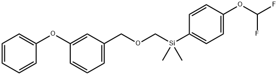 (4-(Difluoromethoxy)phenyl)dimethyl(((3-phenoxybenzyl)oxy)methyl)silane Structure