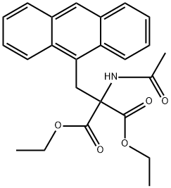 Propanedioic acid, 2-(acetylamino)-2-(9-anthracenylmethyl)-, 1,3-diethyl ester Structure