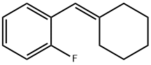 Benzene, 1-(cyclohexylidenemethyl)-2-fluoro- 구조식 이미지