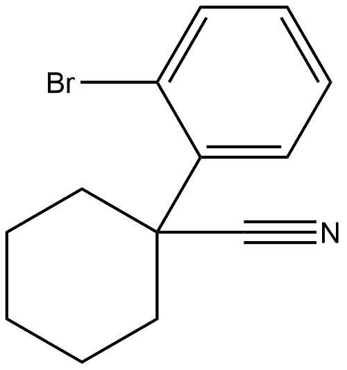 Cyclohexanecarbonitrile, 1-(2-bromophenyl)- Structure