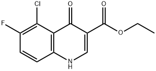 3-Quinolinecarboxylic acid, 5-chloro-6-fluoro-1,4-dihydro-4-oxo-, ethyl ester Structure