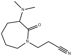 1H-Azepine-1-propanenitrile, 3-(dimethylamino)hexahydro-2-oxo- Structure