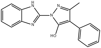 1H-Pyrazol-5-ol, 1-(1H-benzimidazol-2-yl)-3-methyl-4-phenyl- Structure