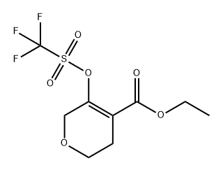 2H-Pyran-4-carboxylic acid, 3,6-dihydro-5-[[(trifluoromethyl)sulfonyl]oxy]-, ethyl ester Structure
