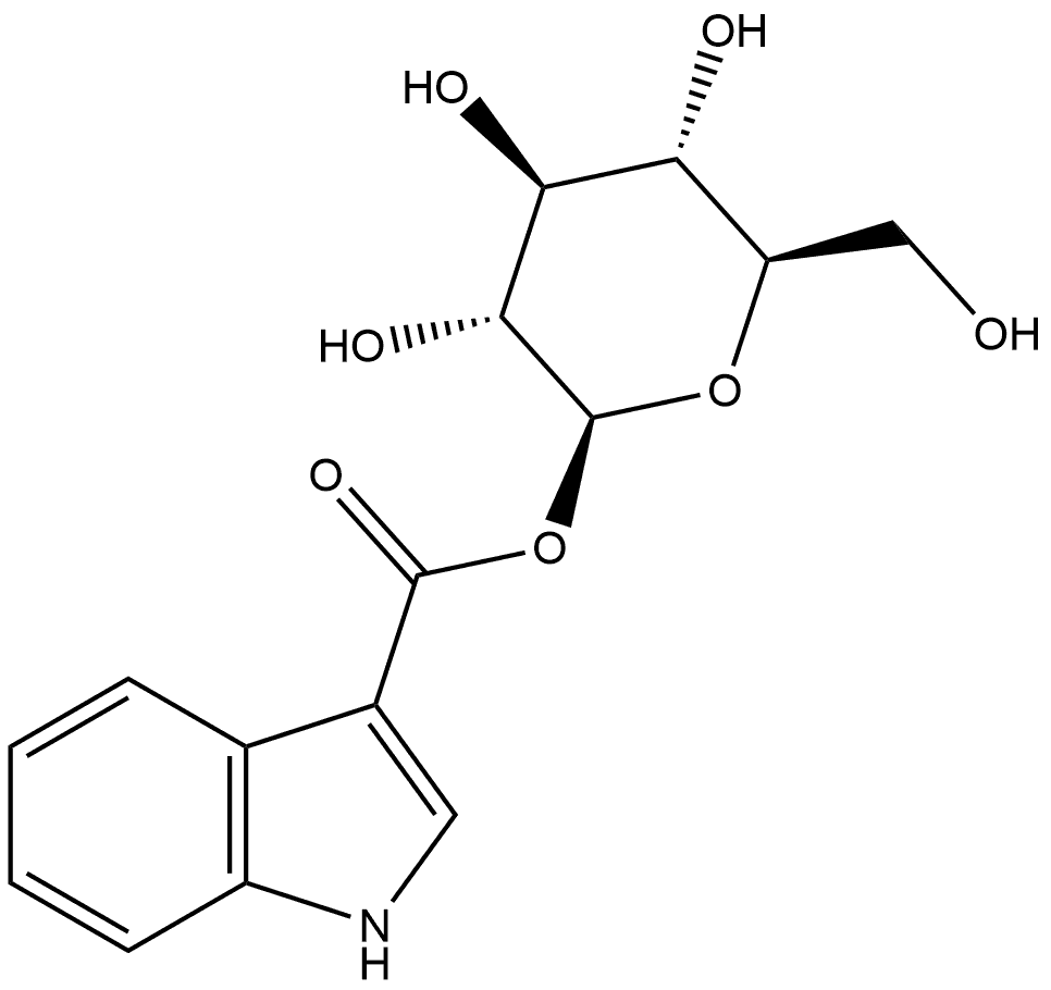 Indole-3-carboxylic acid
 β-D-glucopyranosyl ester 구조식 이미지