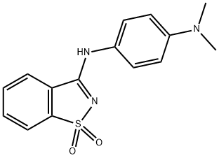 N''-(1,1-dioxido-1,2-benzothiazol-3-yl)-N,N-dimethylbenzene-1,4-diamine Structure