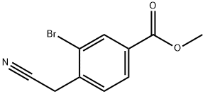 Benzoic acid, 3-bromo-4-(cyanomethyl)-, methyl ester Structure