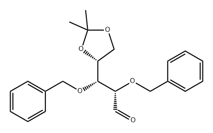 D-Arabinose, 4,5-O-(1-methylethylidene)-2,3-bis-O-(phenylmethyl)- 구조식 이미지