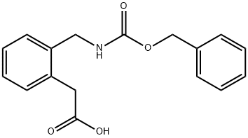 Benzeneacetic acid, 2-[[[(phenylmethoxy)carbonyl]amino]methyl]- Structure