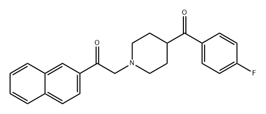 Ethanone, 2-[4-(4-fluorobenzoyl)-1-piperidinyl]-1-(2-naphthalenyl)- Structure