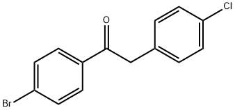 Ethanone, 1-(4-bromophenyl)-2-(4-chlorophenyl)- Structure