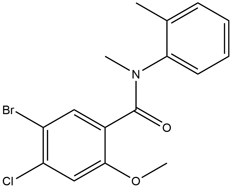 5-Bromo-4-chloro-2-methoxy-N-methyl-N-(2-methylphenyl)benzamide Structure