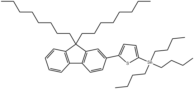 Stannane, tributyl[5-(9,9-dioctyl-9H-fluoren-2-yl)-2-thienyl]- 구조식 이미지