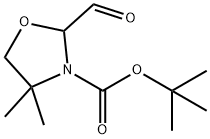 3-Oxazolidinecarboxylic acid, 2-formyl-4,4-dimethyl-, 1,1-dimethylethyl ester 구조식 이미지