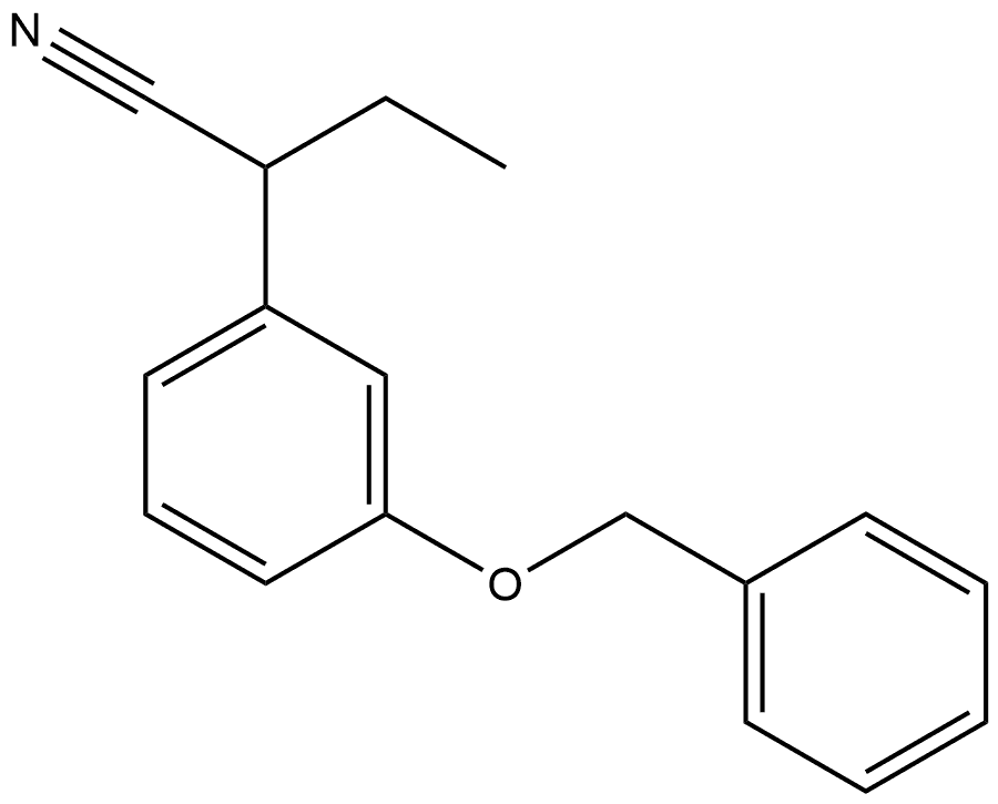 2-(3-(benzyloxy)phenyl)butanenitrile Structure