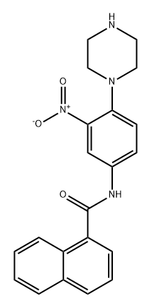 1-Naphthalenecarboxamide, N-[3-nitro-4-(1-piperazinyl)phenyl]- 구조식 이미지