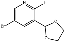 5-Bromo-3-(1,3-dioxolan-2-yl)-2-fluoropyridine Structure