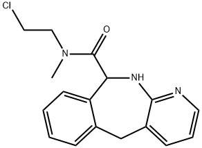 5H-Pyrido[2,3-c][2]benzazepine-10-carboxamide, N-(2-chloroethyl)-10,11-dihydro-N-methyl- 구조식 이미지