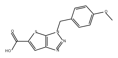 3H-Thieno[2,3-d]-1,2,3-triazole-5-carboxylic acid, 3-[(4-methoxyphenyl)methyl]- 구조식 이미지