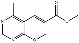 2-Propenoic acid, 3-(4-methoxy-6-methyl-5-pyrimidinyl)-, methyl ester, (E)- (9CI) Structure