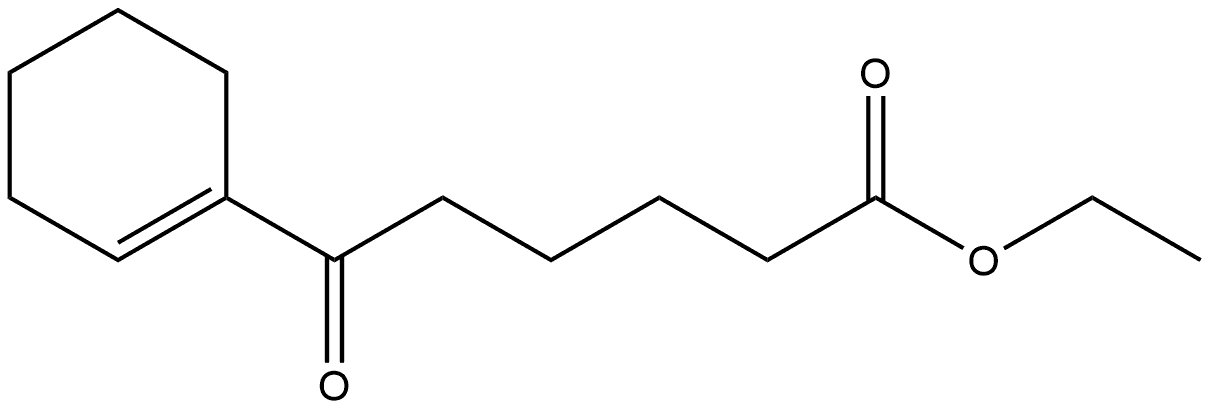 1-Cyclohexene-1-hexanoic acid, ε-oxo-, ethyl ester 구조식 이미지
