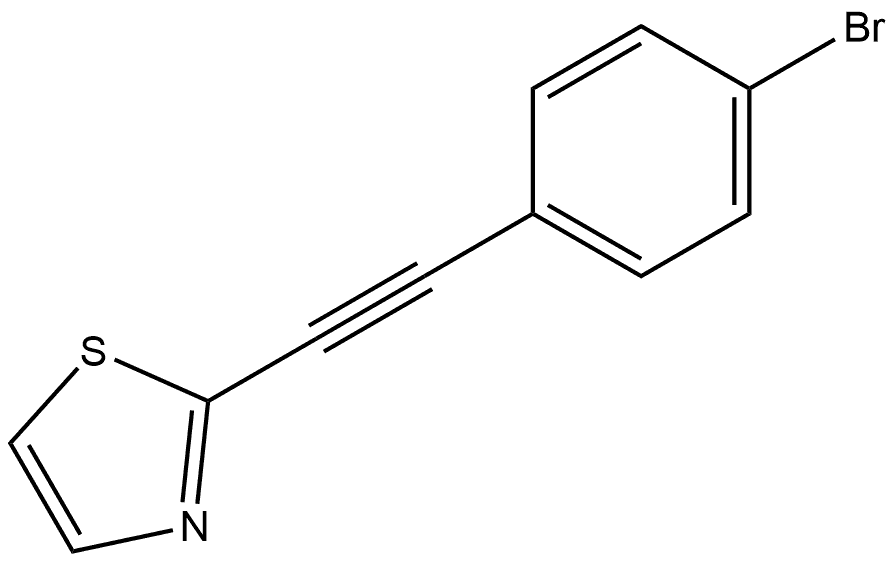 2-[2-(4-Bromophenyl)ethynyl]thiazole 구조식 이미지