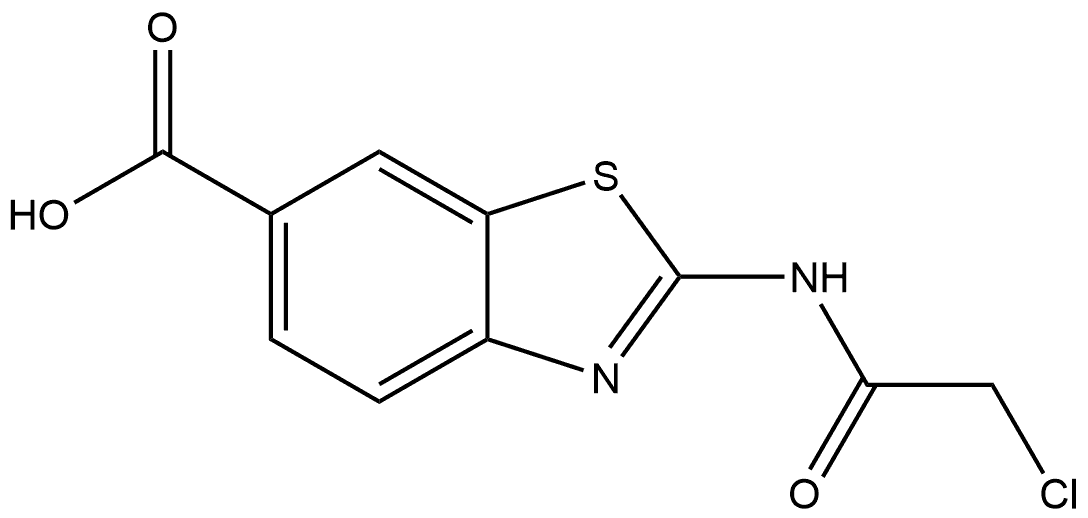 2-[(2-Chloroacetyl)amino]-6-benzothiazolecarboxylic acid Structure