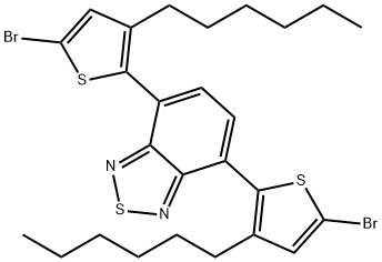 2,1,3-Benzothiadiazole, 4,7-bis(5-bromo-3-hexyl-2-thienyl)- Structure