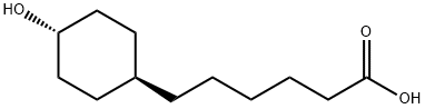 Cyclohexanehexanoic acid, 4-hydroxy-, trans- Structure