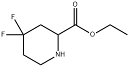 2-Piperidinecarboxylic acid, 4,4-difluoro-, ethyl ester 구조식 이미지