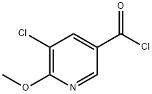 3-Pyridinecarbonyl chloride, 5-chloro-6-methoxy- 구조식 이미지