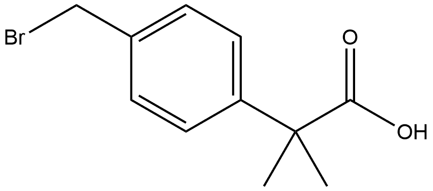 Benzeneacetic acid, 4-(bromomethyl)-α,α-dimethyl- Structure