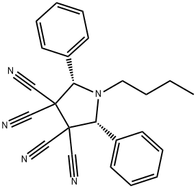 3,3,4,4-Pyrrolidinetetracarbonitrile, 1-butyl-2,5-diphenyl-, cis- (9CI) Structure