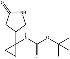 Carbamic acid, [1-(5-oxo-3-pyrrolidinyl)cyclopropyl]-, 1,1-dimethylethyl ester (9CI) 구조식 이미지
