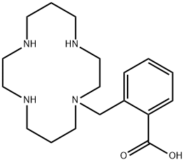 Benzoic acid, 2-(1,4,8,11-tetraazacyclotetradec-1-ylmethyl)- 구조식 이미지