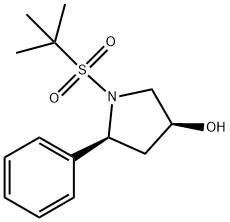 (3S,5S)-N-tert-butylsulfonyl-5-phenylpyrrolidin-3-ol Structure