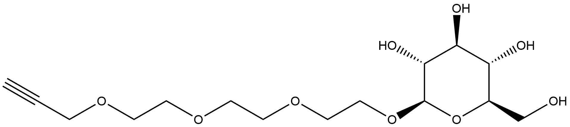 β-D-Glucopyranoside, 2-[2-[2-(2-propyn-1-yloxy)ethoxy]ethoxy]ethyl Structure