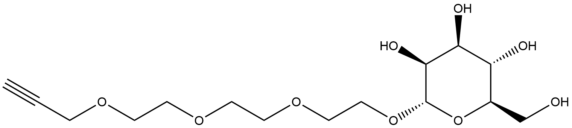 α-D-Mannopyranoside, 2-[2-[2-(2-propyn-1-yloxy)ethoxy]ethoxy]ethyl 구조식 이미지