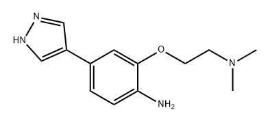 Benzenamine, 2-[2-(dimethylamino)ethoxy]-4-(1H-pyrazol-4-yl)- Structure